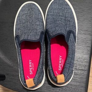Sperry Navy Slip-On Sneakers (W8)